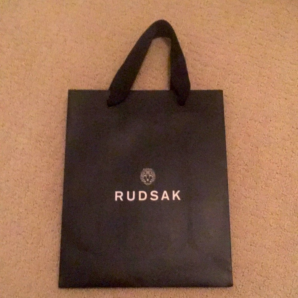 Rudsak Authentic Brown Paper Gift Shopping Bag 9"x11"x4.5"